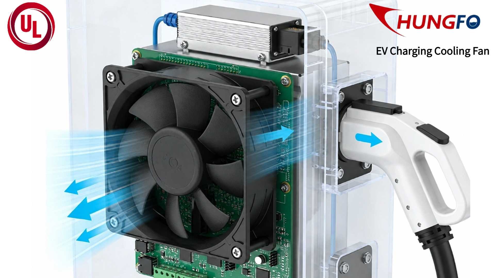 Pourquoi les stations de recharge de VE haute puissance s'appuient-elles sur un ventilateur de refroidissement à air robuste pour la sécurité ?