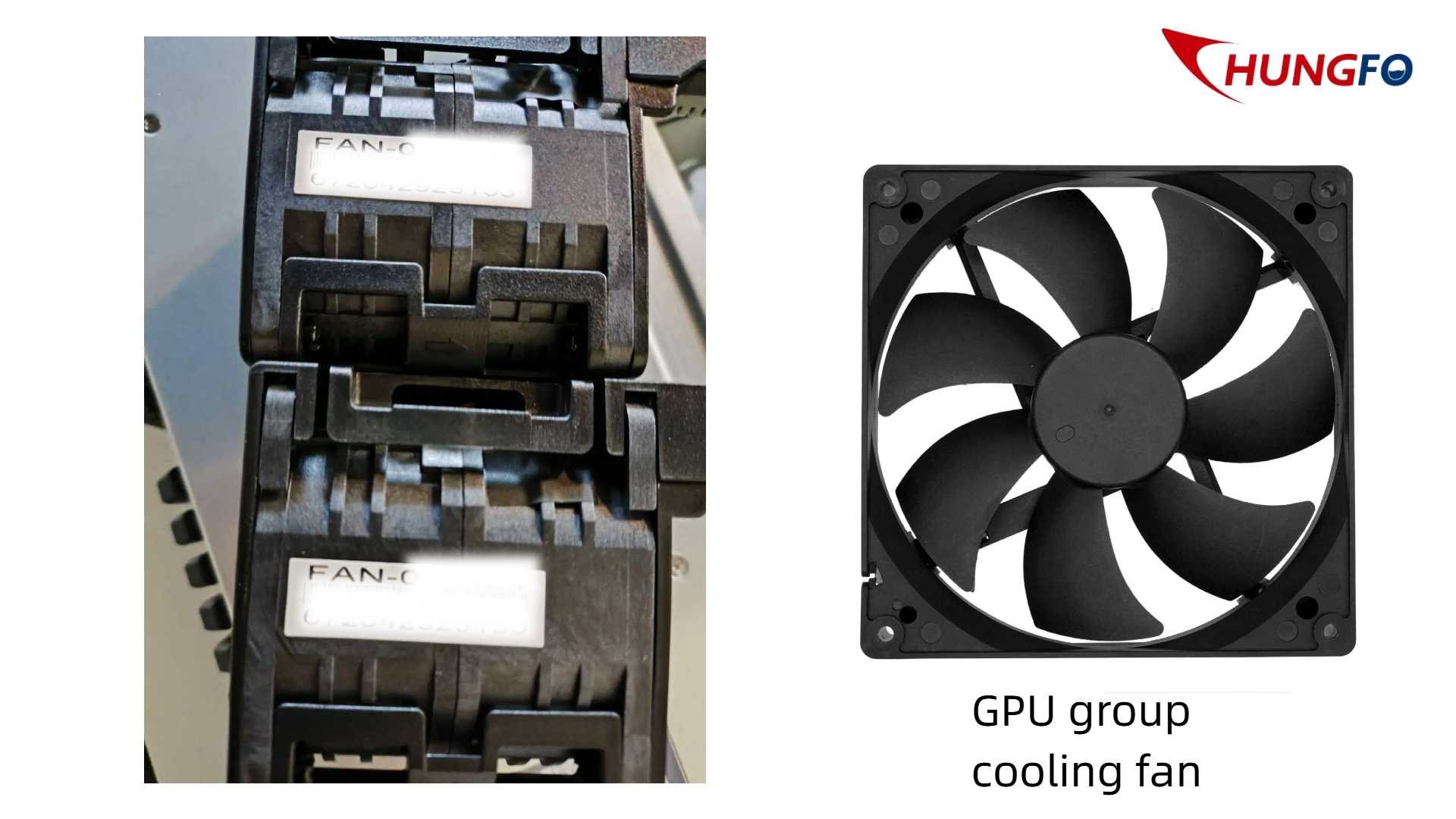 Boîtier de collaboration client Chungfo | Module de refroidissement pour serveur GPU avec ventilateur sans balais CC 4025